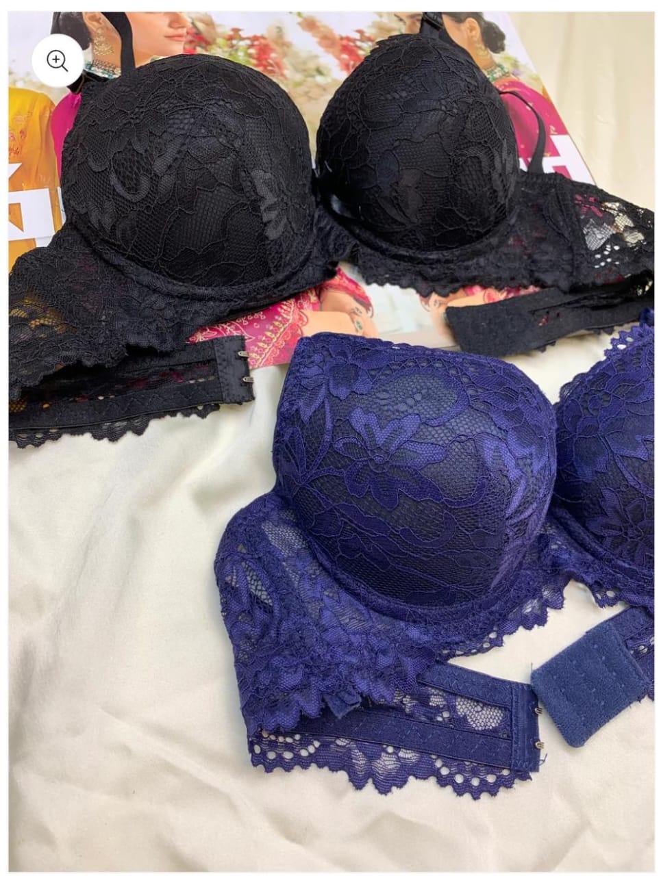 Elegant Double Padded Push-up Lace Bridal Bra