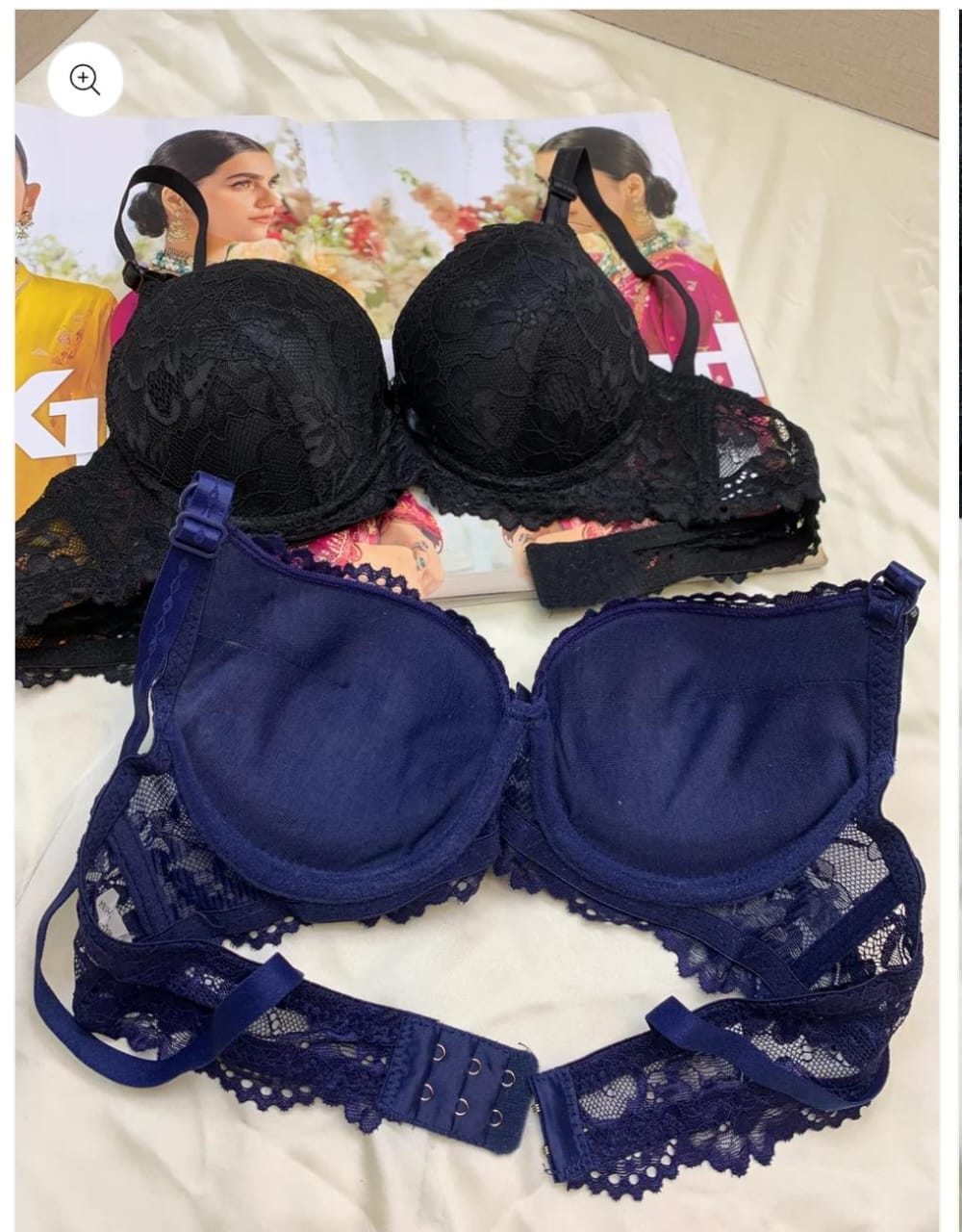 Elegant Double Padded Push-up Lace Bridal Bra