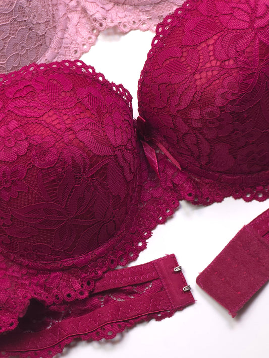 Bridal Double Padded Push-up Lace bra (136)